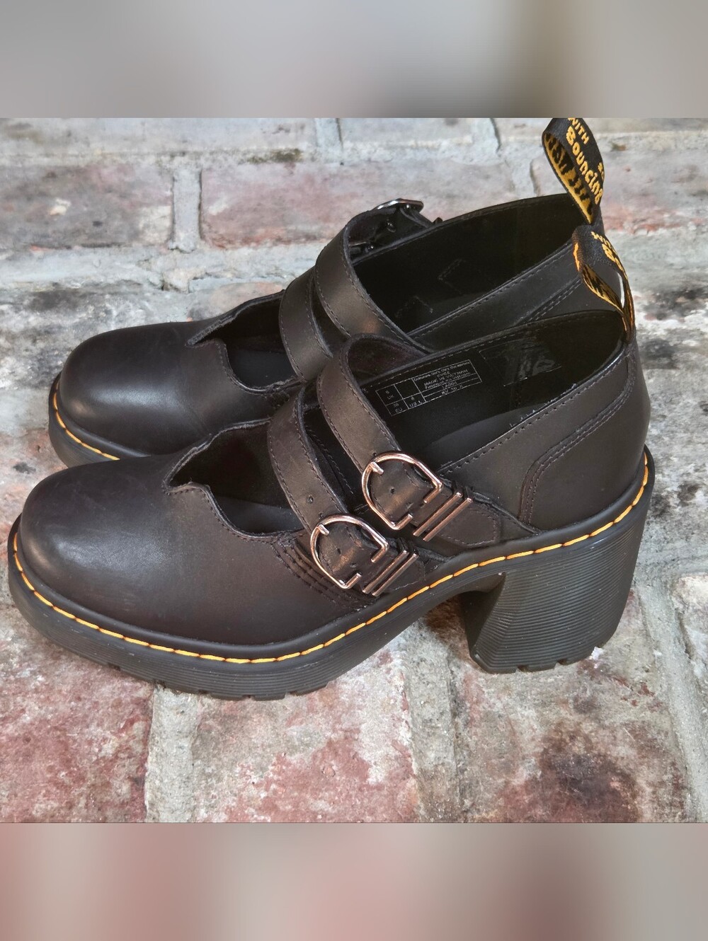Dr. Martens Eviee Leather Heeled Shoes - Picture 7 of 12